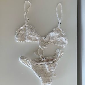 She Made Me Cream Essential Crochet Bikini